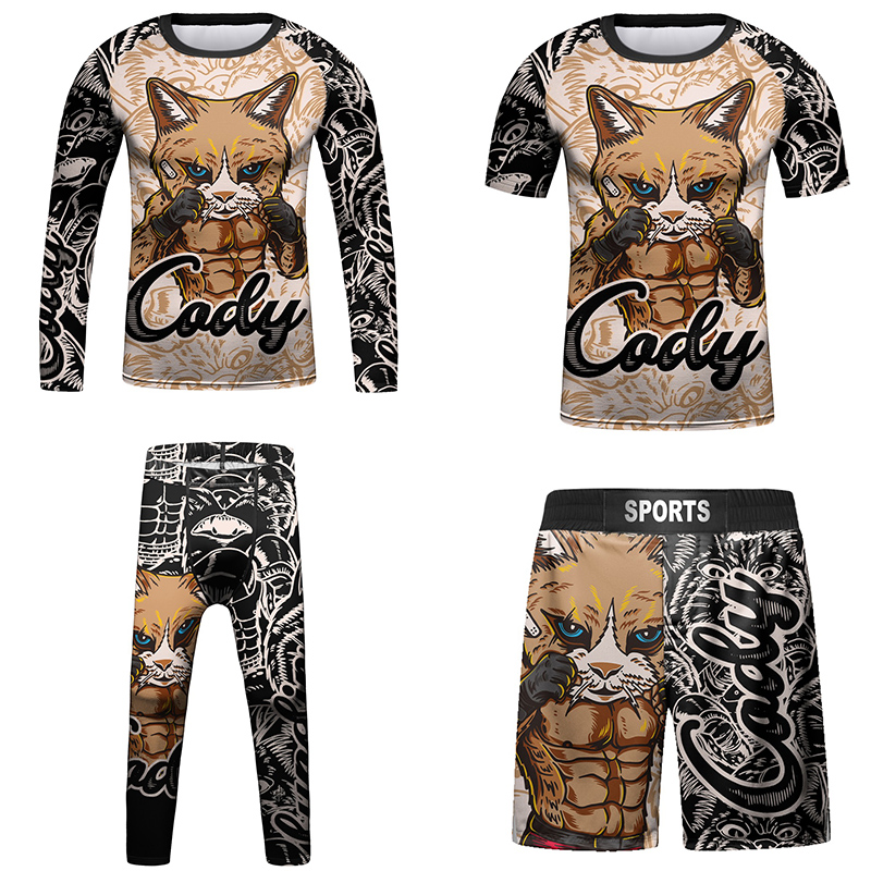 Boyshort Underwear - Bjj Rashguard Jiu T-shirt + pantalon