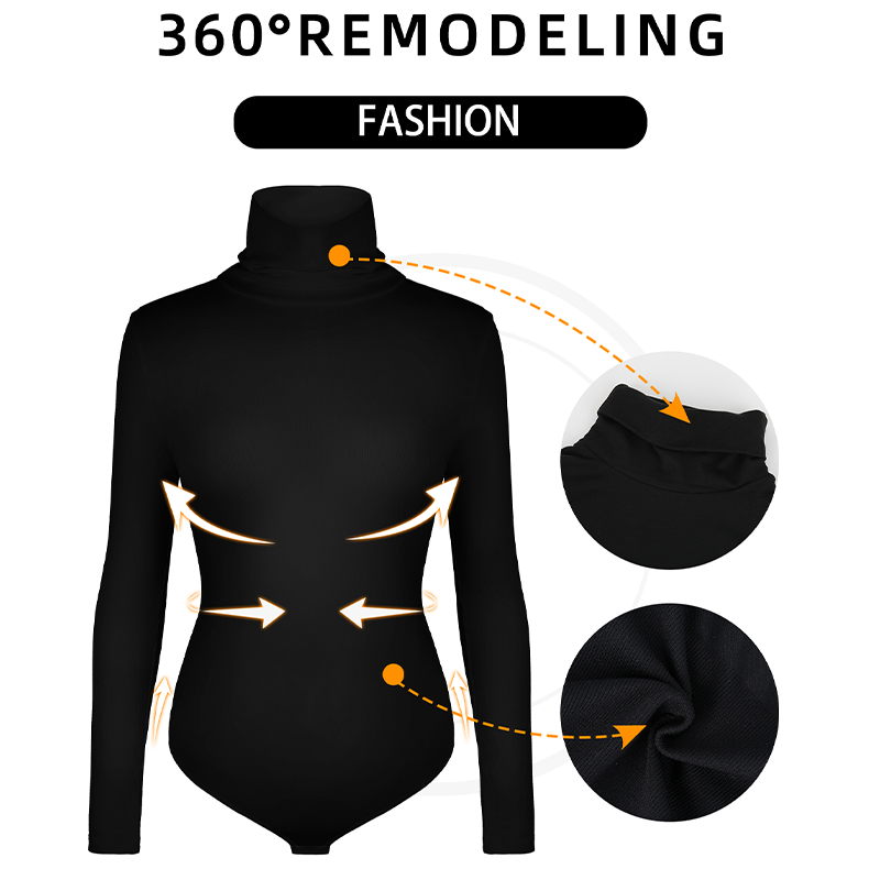 Combinaison à col roulé à manc - Shapewear Bodysuit Firm avis et prix