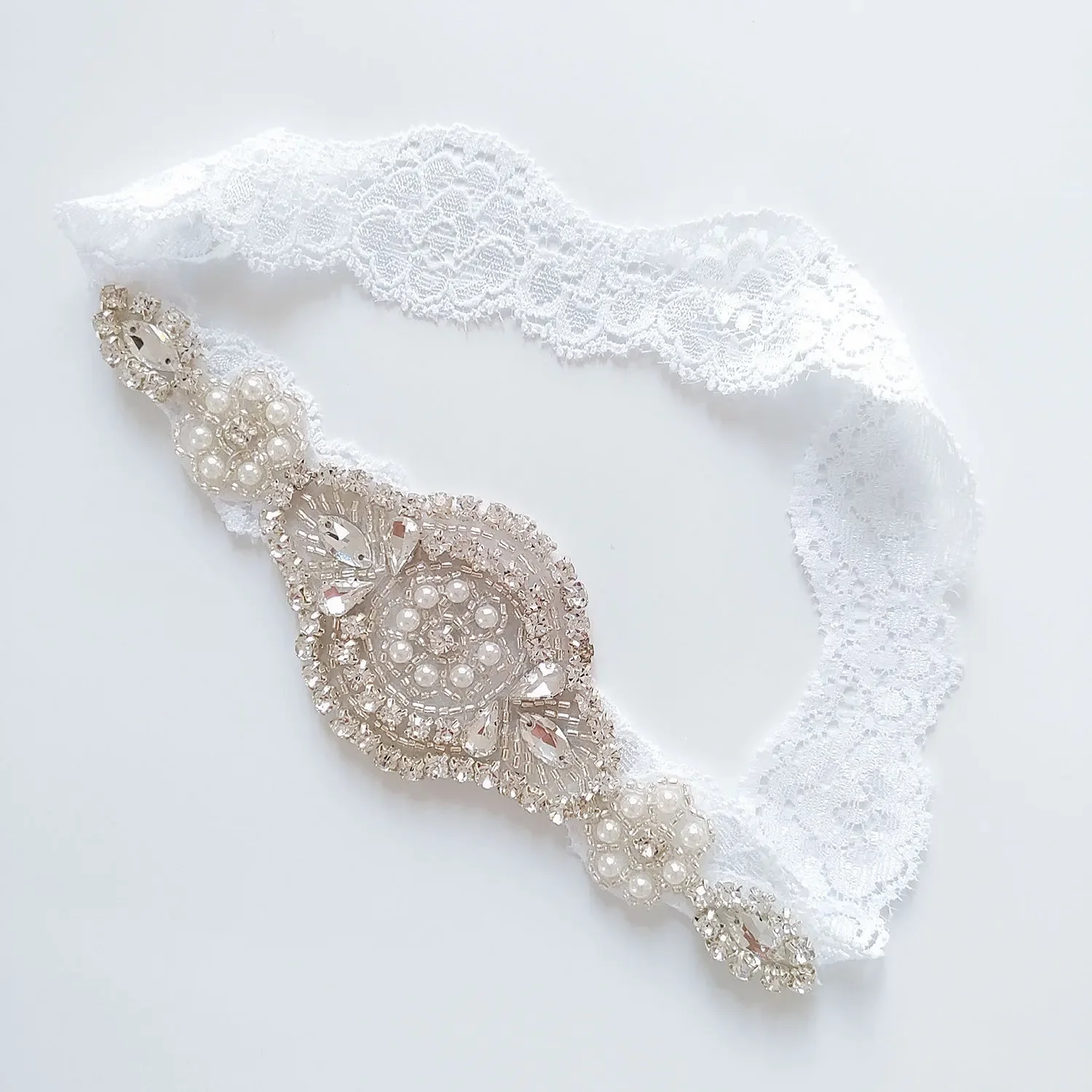 Jeu de 2 jarretières blanches  - Garter Belt Set avis et prix